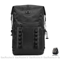 Sac à dos étanche 30L pour trekking - Noir - Sac à dos Haut roulé