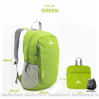 Sac à dos ultra-léger randonnée - modèle Vert clair - Sac Roche ™