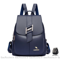Sac à dos urbain femme cuir noir - modèle Bleu - Sac Roche ™