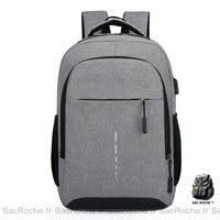 Sac à Dos Urban Homme - Pratique et Élégant - modèle Gris - Sac Roche ™