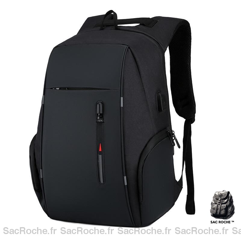 Sac à dos décontracté avec chargeur USB - Noir - Sac à dos pour ordinateur portable Sac à dos