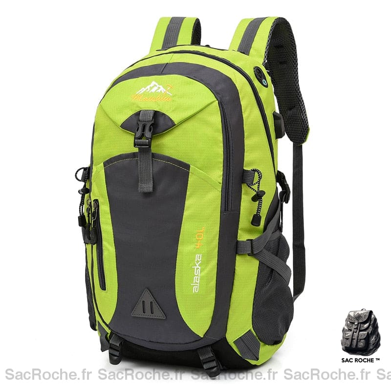 Sac à dos de randonné avec port USB - Vert - Sac à dos de randonnée Sac à dos