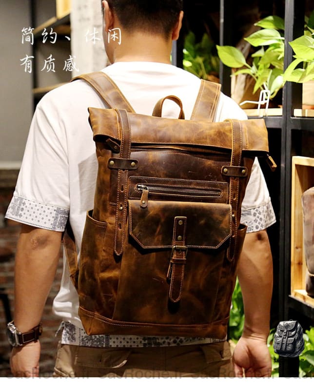 Sac À Dos Vélo Cuir Homme