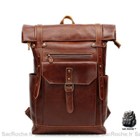 Sac à dos vélo cuir - modèle Rouge - Sac Roche ™