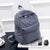Sac à dos velours femme trendy - modèle Gris - Sac Roche ™