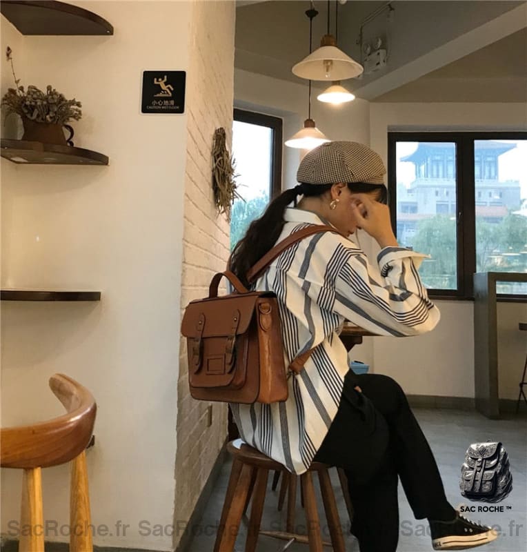 Sac À Dos Vintage Argumenté Femme