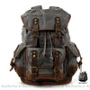 Sac à dos à sacoche vintage - Gris - Sac à dos Cuir