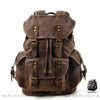 Sac à dos à sacoche vintage - Marron - Sac à dos Cuir