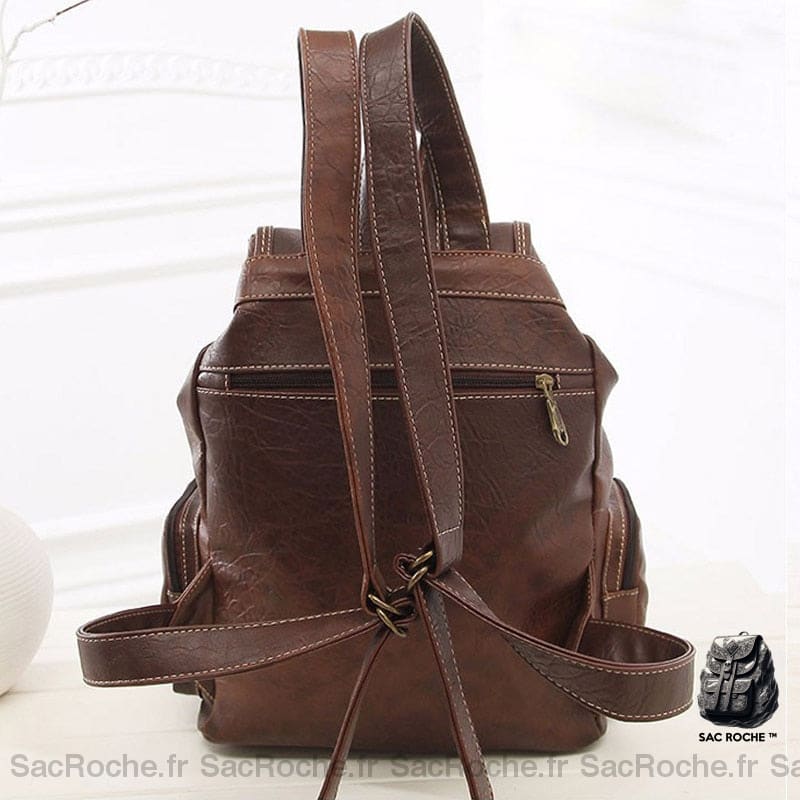 Sac À Dos Vintage Cuir Vegan Femme