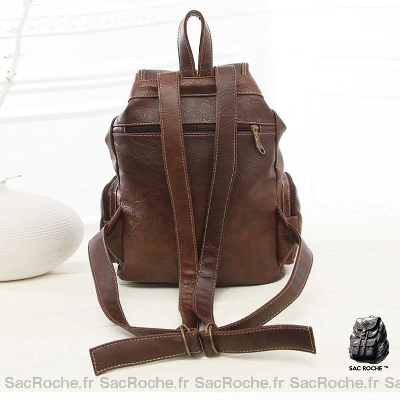 Sac À Dos Vintage Cuir Vegan Femme