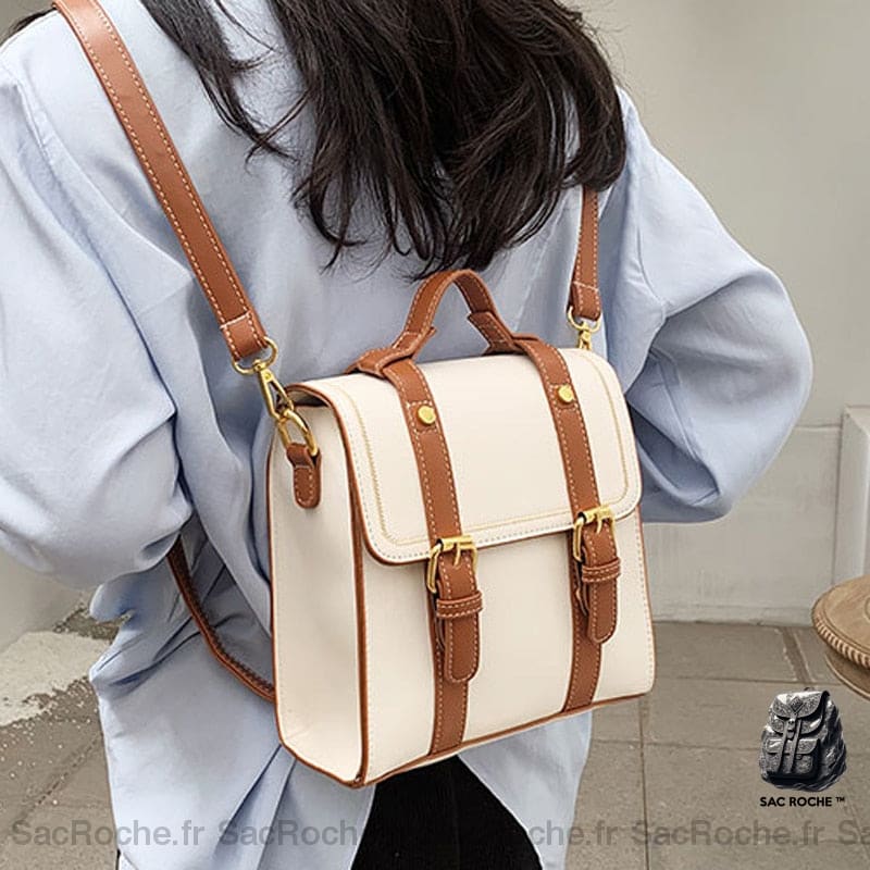 Sac À Dos Vintage Élégant En Cuir Simili Femme