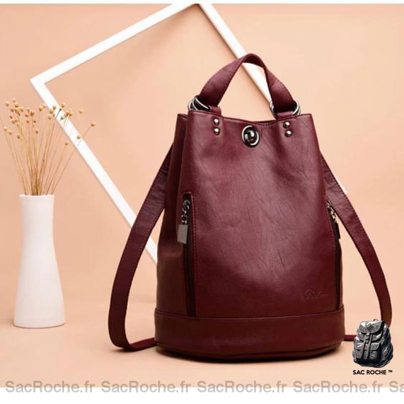 Sac À Dos Vintage En Cuir Femme