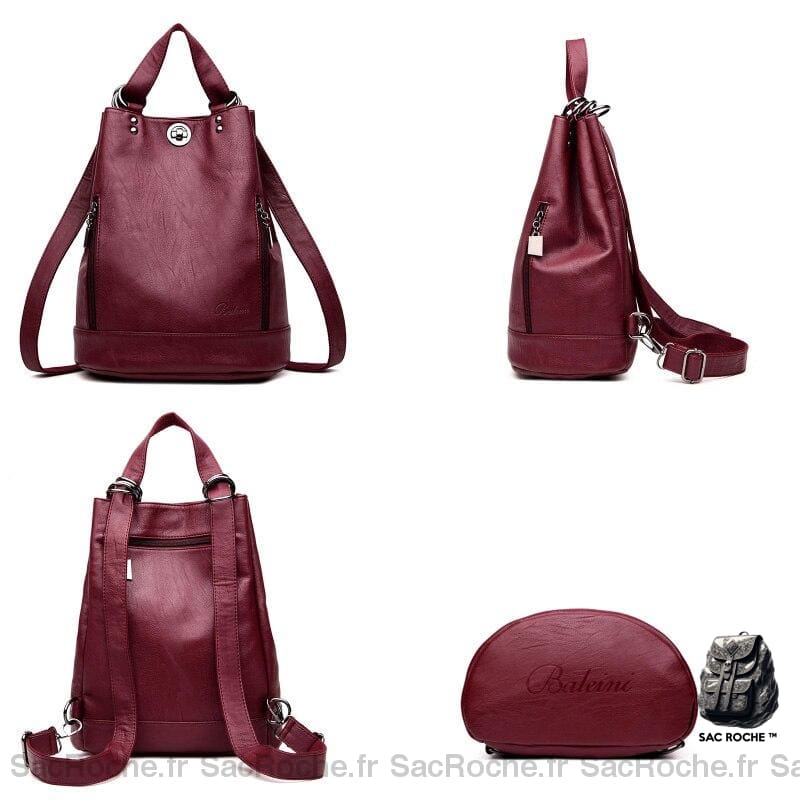 Sac À Dos Vintage En Cuir Femme