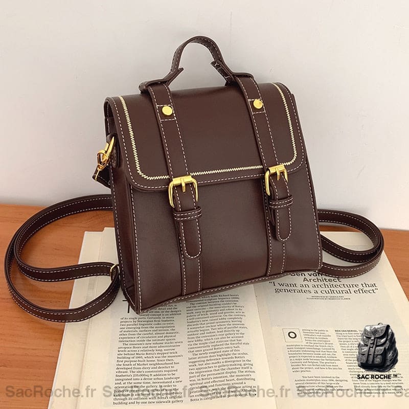 Sac À Dos Vintage En Cuir Femme
