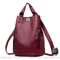 Sac à dos vintage en cuir - modèle Rouge - Sac Roche ™