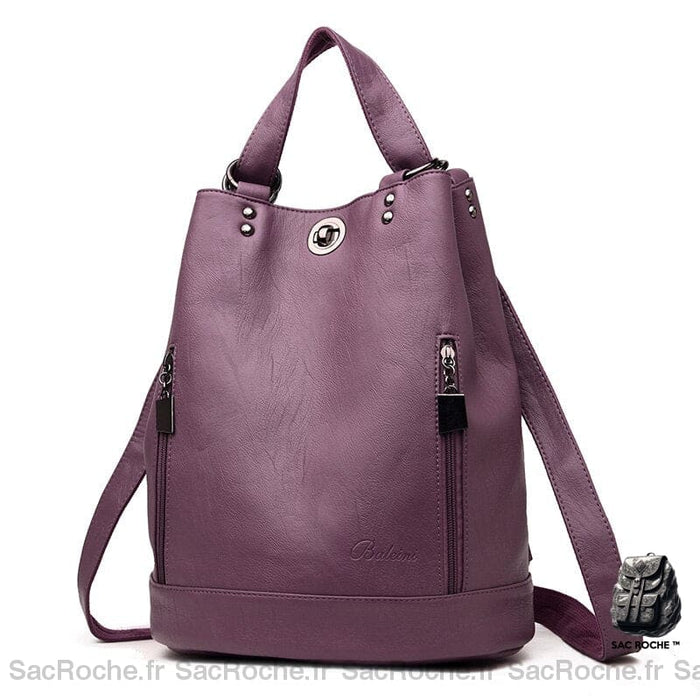 Sac à Dos vintage bourse - Violet - Sac Sac à main