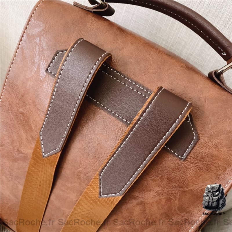 Sac À Dos Vintage En Simili Cuir Femme