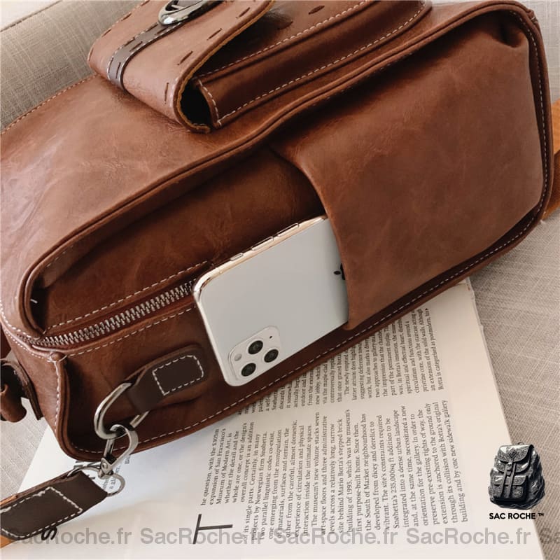 Sac À Dos Vintage En Simili Cuir Femme