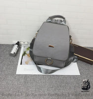 Sac à dos vintage en similicuir - modèle Gris - Sac Roche ™