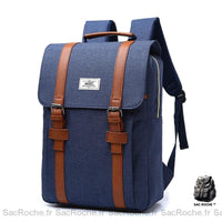 Sac à dos vintage en tissu - modèle Bleu - Sac Roche ™