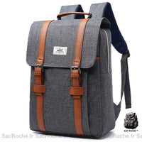 Sac à dos vintage en tissu - modèle Gris - Sac Roche ™