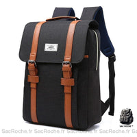 Sac à dos vintage en tissu - modèle Noir - Sac Roche ™