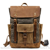 Sac à dos vintage en toile cirée - Sac Roche ™