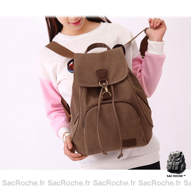 Sac À Dos Vintage En Toile Femme
