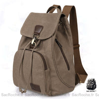 Sac à dos vintage en toile - modèle Marron - Sac Roche ™