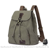 Sac à dos vintage en toile - modèle Vert - Sac Roche ™