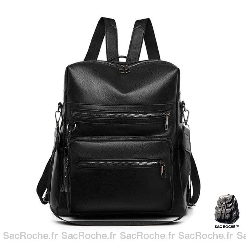 Sac À Dos Vintage Femme Compartiments Multi Noir Sac A Dos Femme