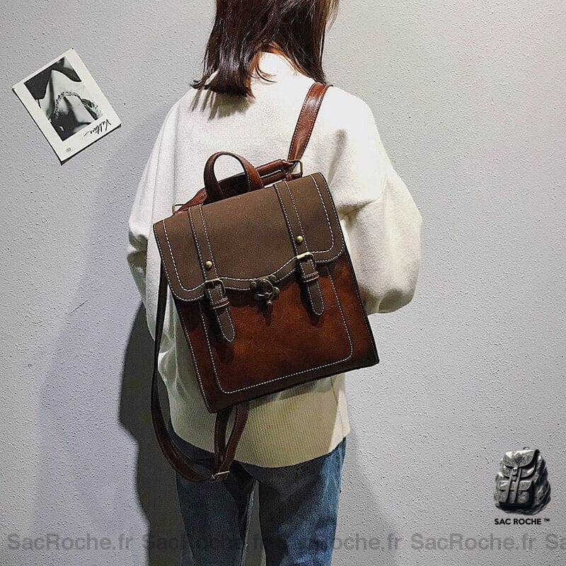 Sac À Dos Vintage Femme Cuir Pu