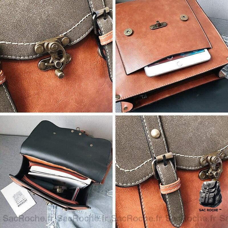 Sac À Dos Vintage Femme Cuir Pu