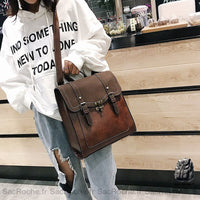 Sac à dos vintage femme cuir PU - Sac Roche ™