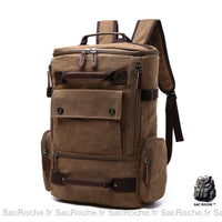 Sac à dos vintage grande taille - modèle Marron - Sac Roche ™