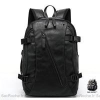 Sac à dos vintage homme cuir - modèle Noir - Sac Roche ™