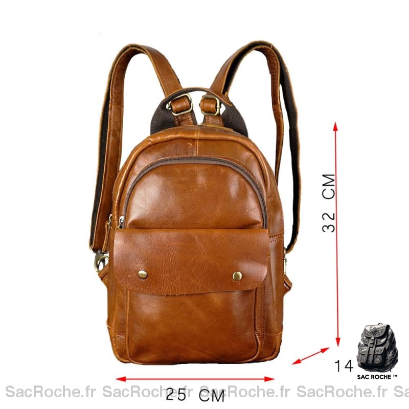 Sac À Dos Vintage Homme Mini Camel Petit Dos Homme