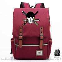 Sac à dos vintage One piece enfants - modèle Rouge - Sac Roche ™