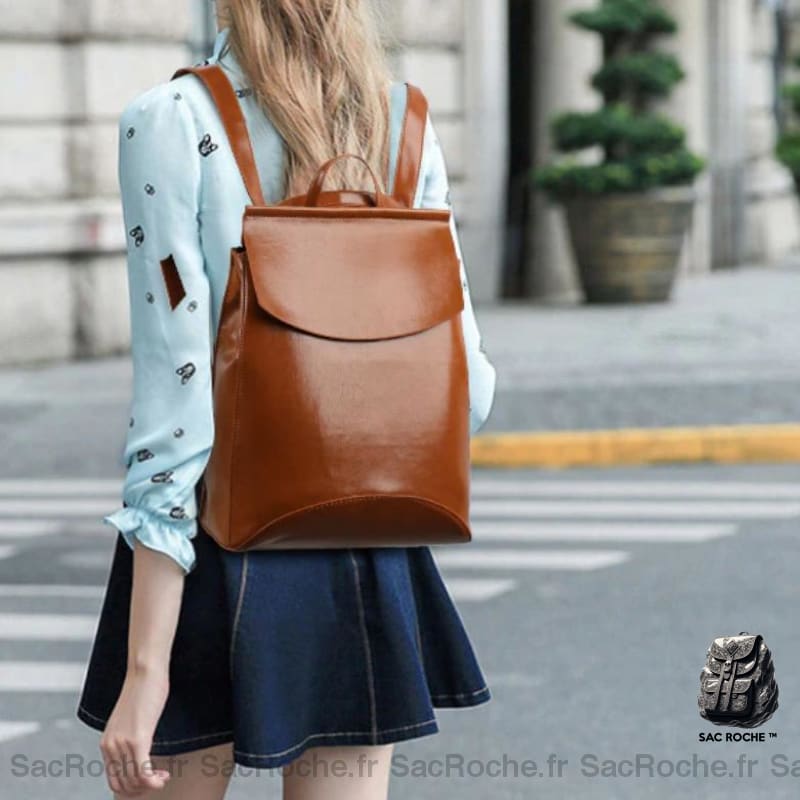 Sac À Dos Vintage Rectangulaire Trendy Femme