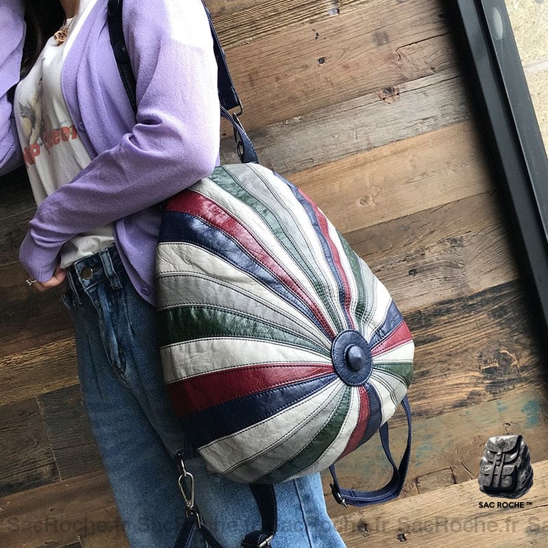 Sac À Dos Vintage Rond Femme