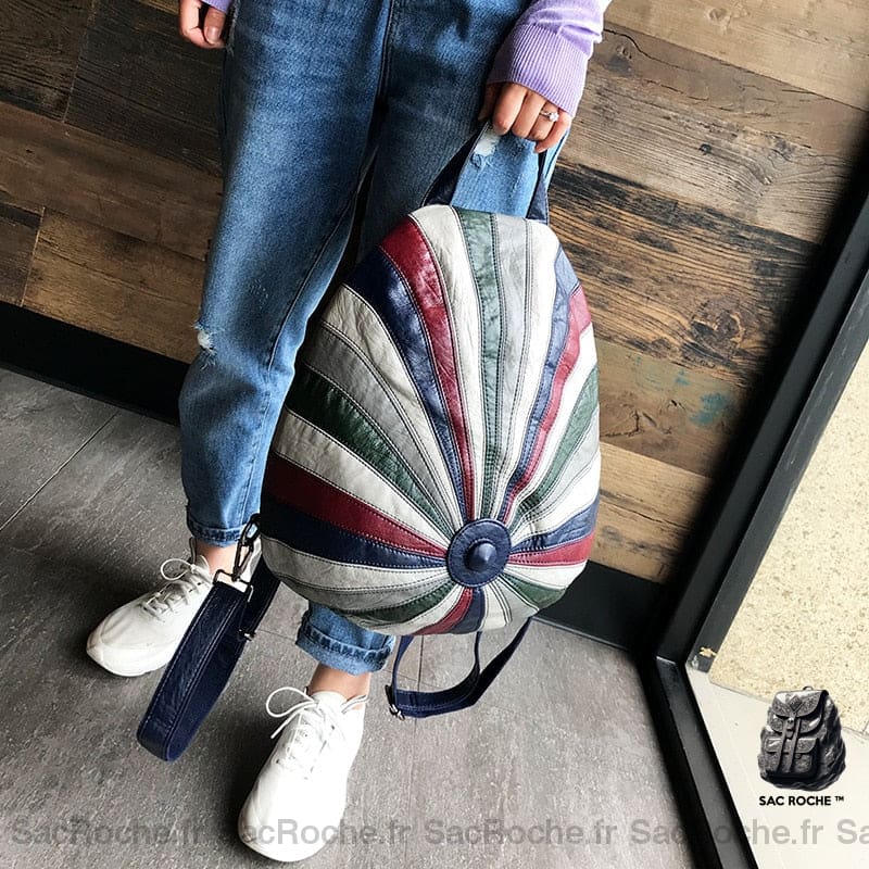 Sac À Dos Vintage Rond Femme