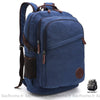 Sac À Dos Vintage Toile 3 Compartiments Homme Bleu Sac Dos Vintage