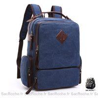 Sac à Dos Vintage Toile Homme Polyvalent - modèle Bleu - Sac Roche ™