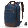 Sac À Dos Vintage Toile Homme Voyages Bleu Foncé Dos Homme