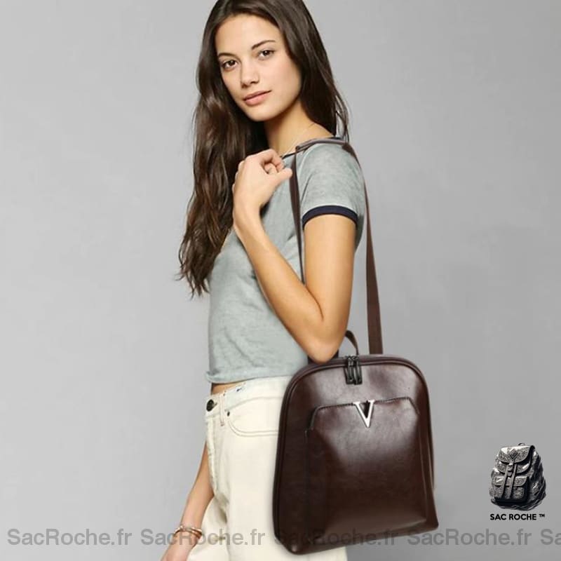 Sac À Dos Vintage V En Mini Format Femme