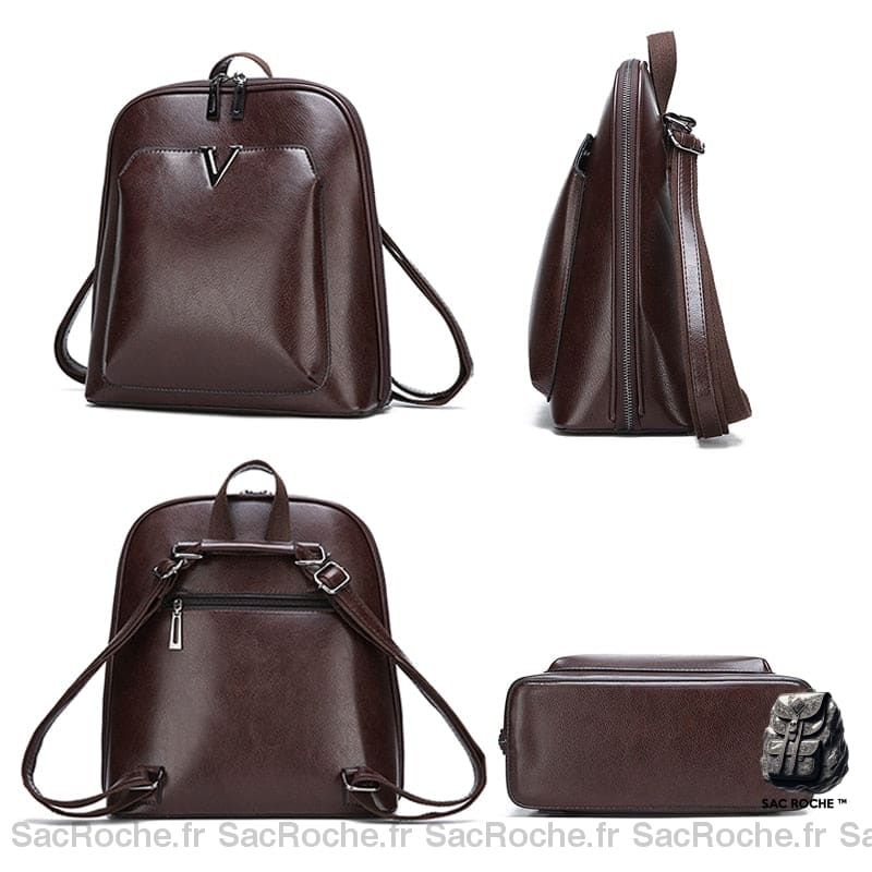 Sac À Dos Vintage V En Mini Format Femme