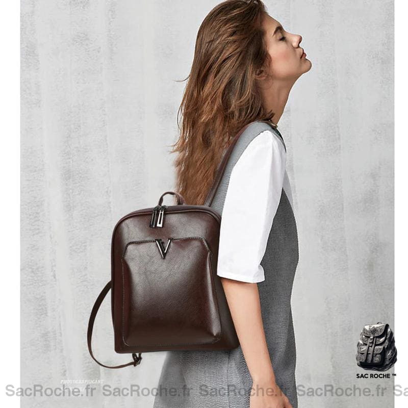 Sac À Dos Vintage V En Mini Format Femme