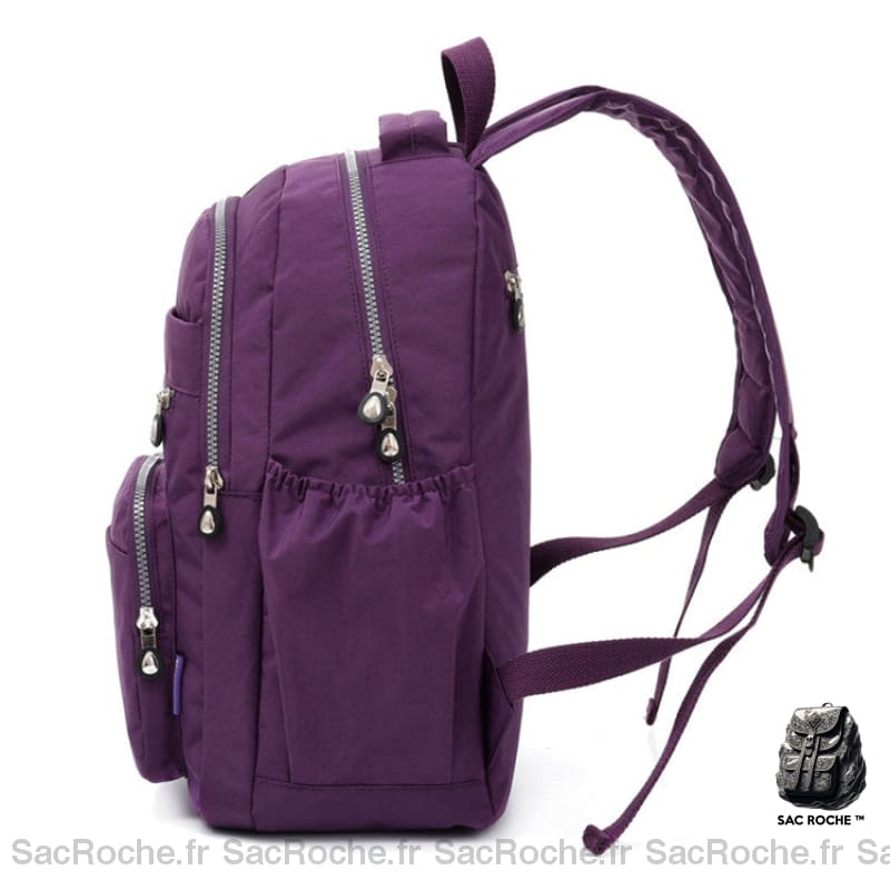 Sac À Dos Violet Femme 2 Compartiments Dos Femme