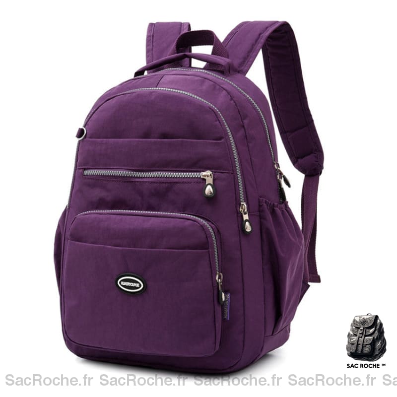 Sac À Dos Violet Femme 2 Compartiments Dos Femme