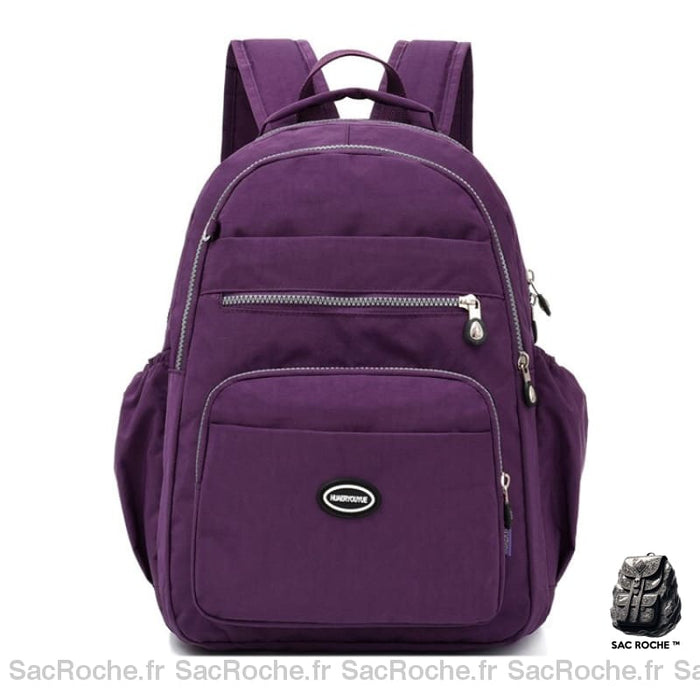 Sac À Dos Violet Femme 2 Compartiments Dos Femme